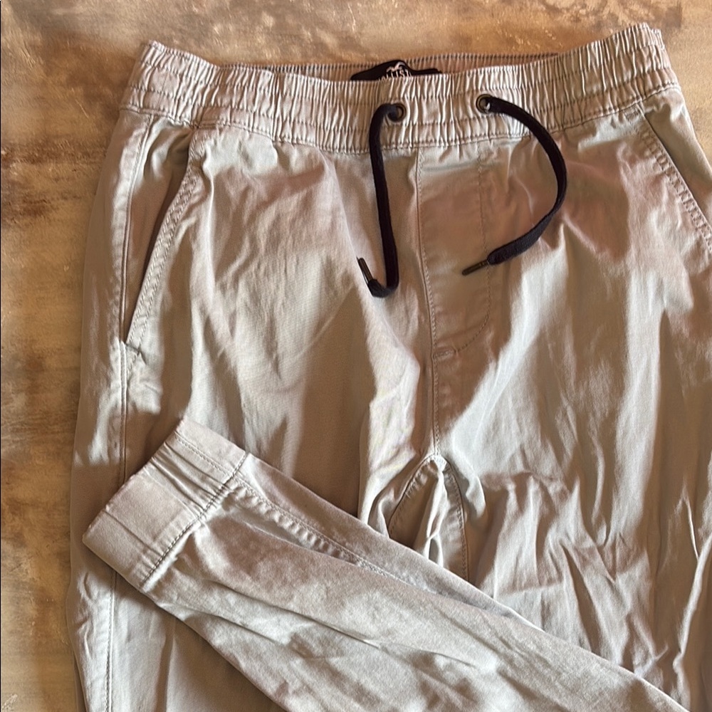 Hollister Tan Jogger  with Elastic Waistband